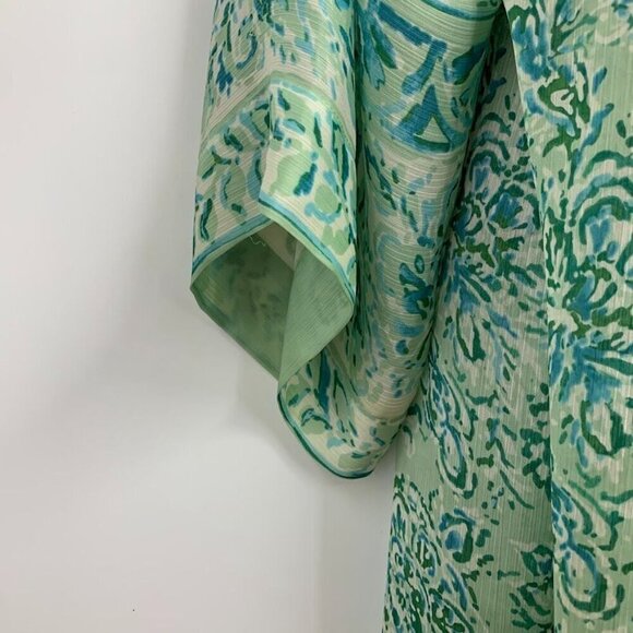 Oscar De La Renta Women's Sheer Long Sleeve Mid LEngth Kimono Size S - Picture 6 of 12